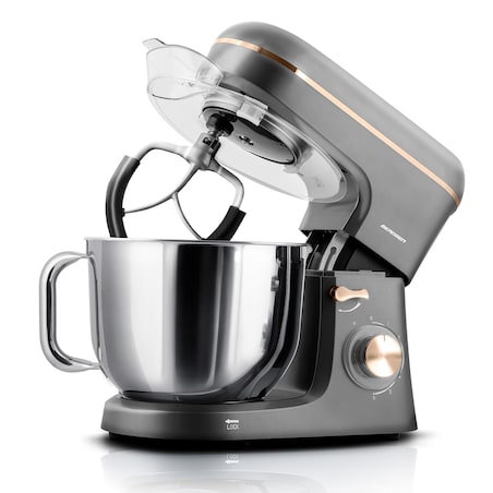 Robot planetarny kuchenny mikser Berdsen 6l 1400W 3w1 srebrno-złoty 375602