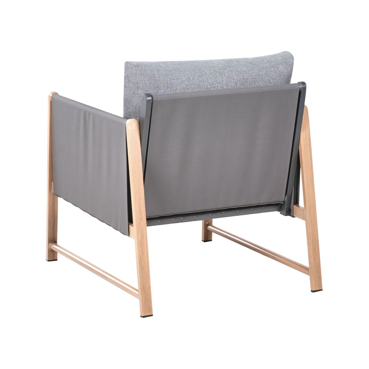 Zestaw ogrodowy ze stolikiem i otomaną dla 5 osób NOLA Metal Szary