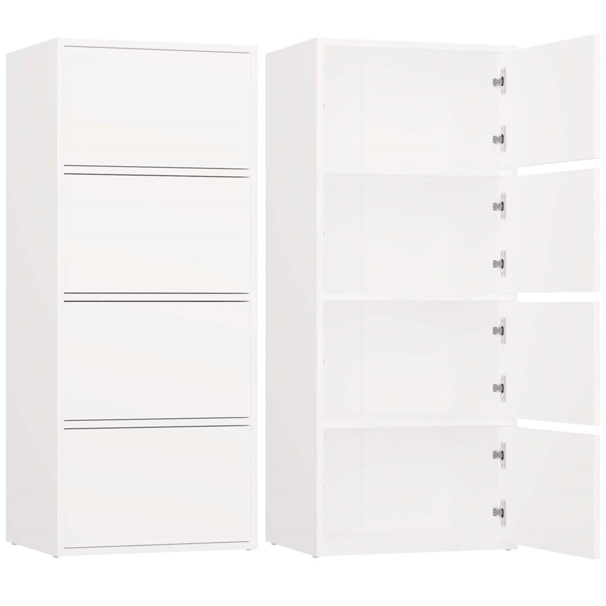 Komoda ALMA BIAŁA Szafka 4 Drzwi 4 Półki