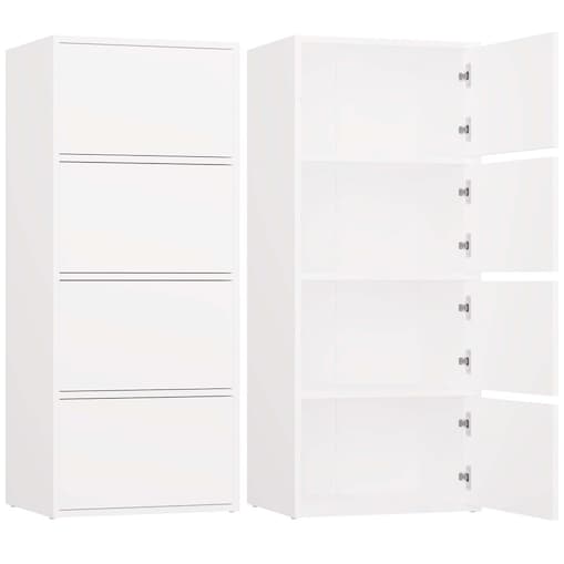 Komoda ALMA BIAŁA Szafka 4 Drzwi 4 Półki