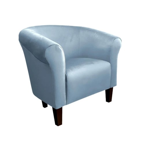 Fotel DRAWA 1 BL VELVET szary