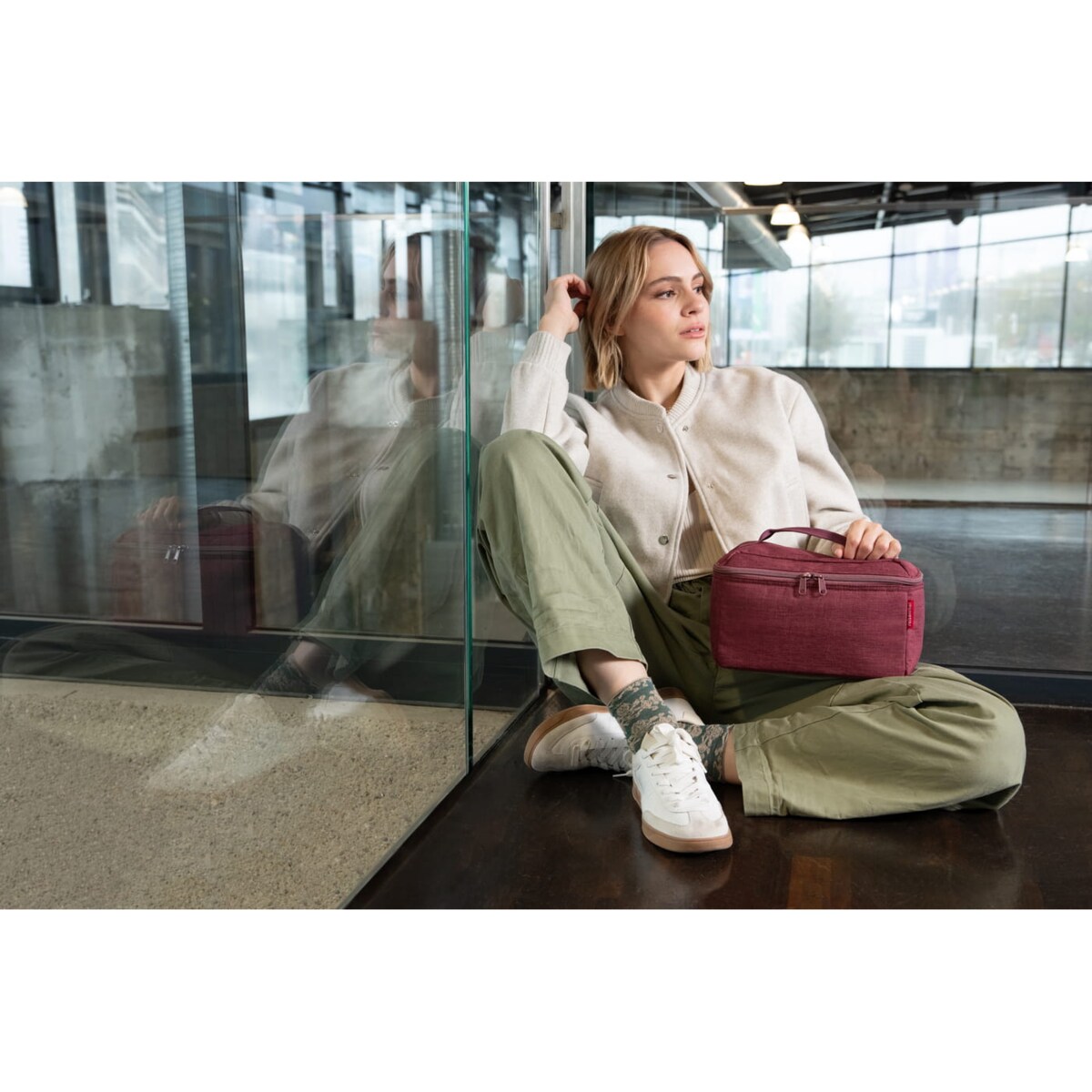 Kosmetyczka BEAUTYCASE, twist maroon