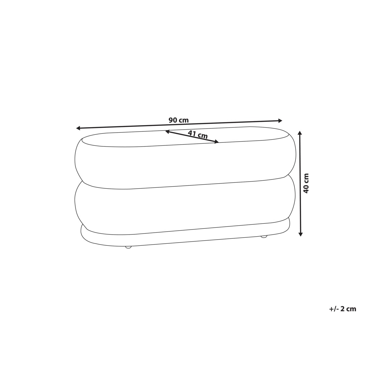 Ławka welurowa pomarańczowa ELLENDALE
