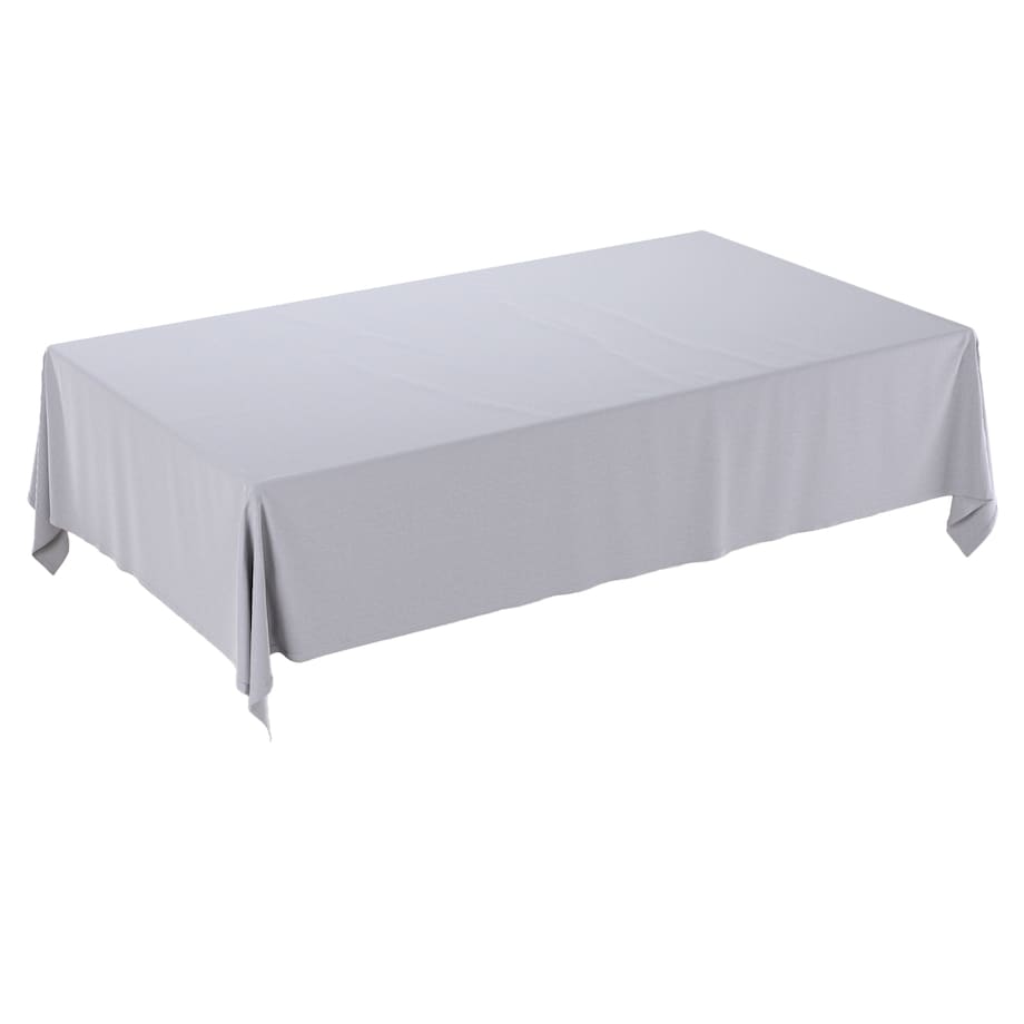 Obrus prostokątny 130 x 210 cm srebrzysty szary