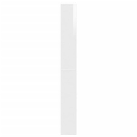 vidaXL Szafka na buty z lustrem, 4-poziomy, biała, połysk, 63x17x134cm