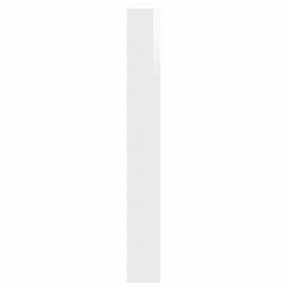 vidaXL Szafka na buty z lustrem, 4-poziomy, biała, połysk, 63x17x134cm