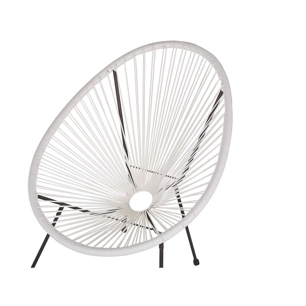 Krzesło z technorattanu białe ACAPULCO II