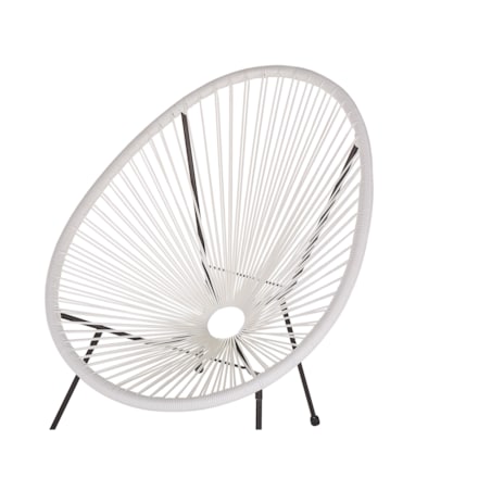 Krzesło z technorattanu białe ACAPULCO II