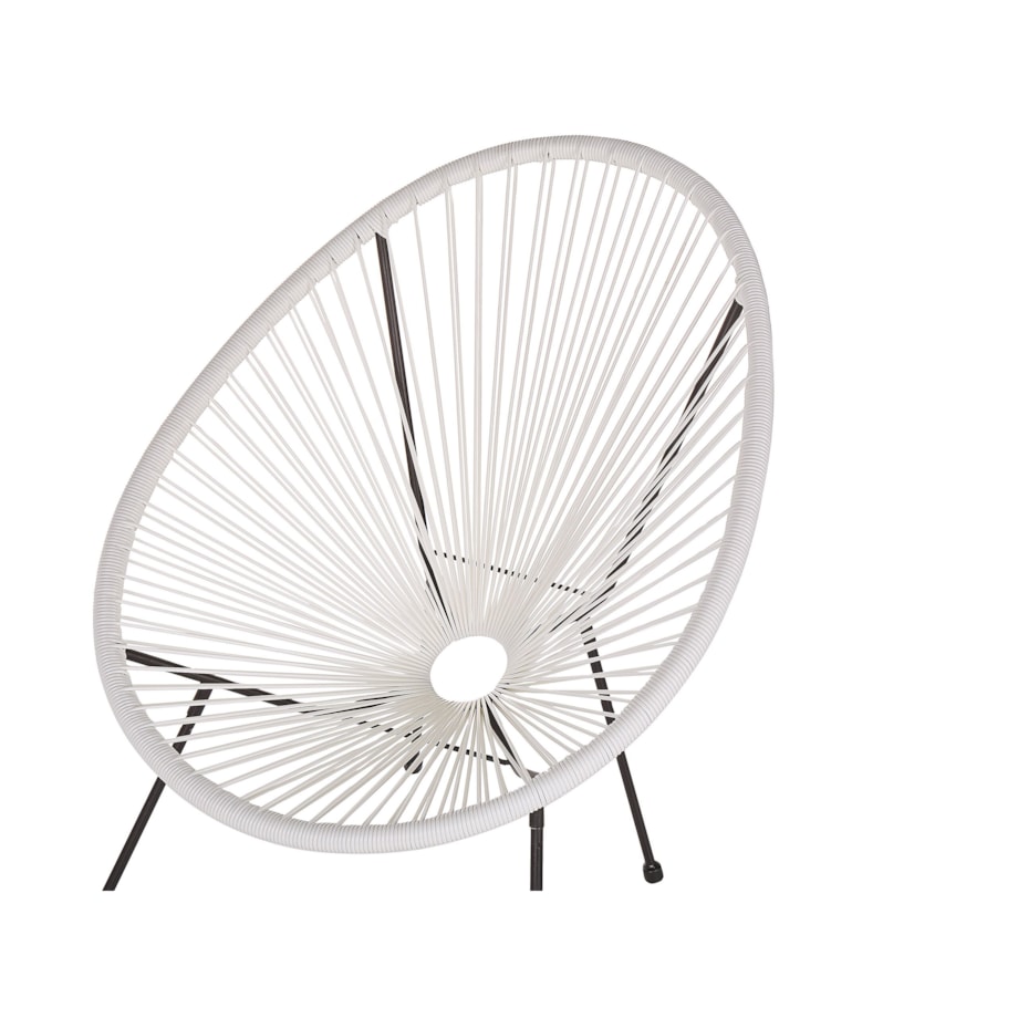 Krzesło z technorattanu białe ACAPULCO II