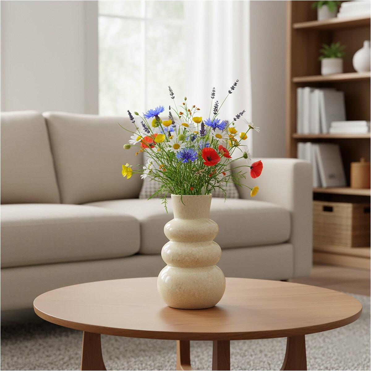 Wazon Ceramiczny Dekoracyjny Waza Ozdobna Na Kwiaty 13X25 Cm