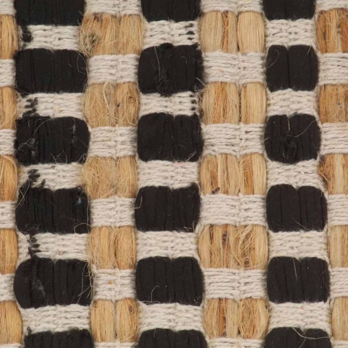 vidaXL Zestaw ręcznie tkanych mat łazienkowych, juta, naturalny czarny