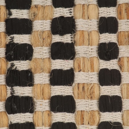 vidaXL Zestaw ręcznie tkanych mat łazienkowych, juta, naturalny czarny