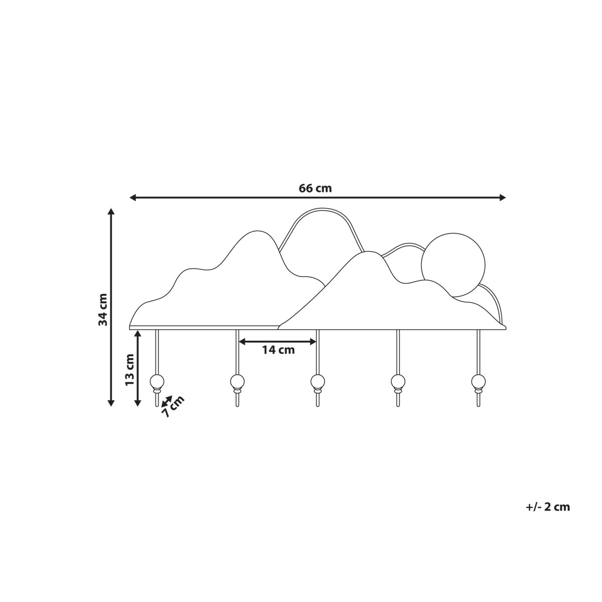 Wieszak ścienny SLIGO Czarny