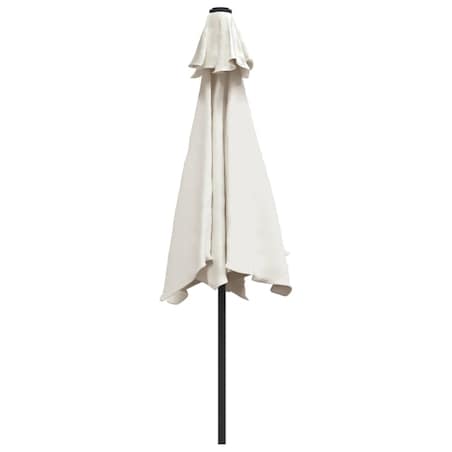vidaXL Parasol ogrodowy, biały, 3 m