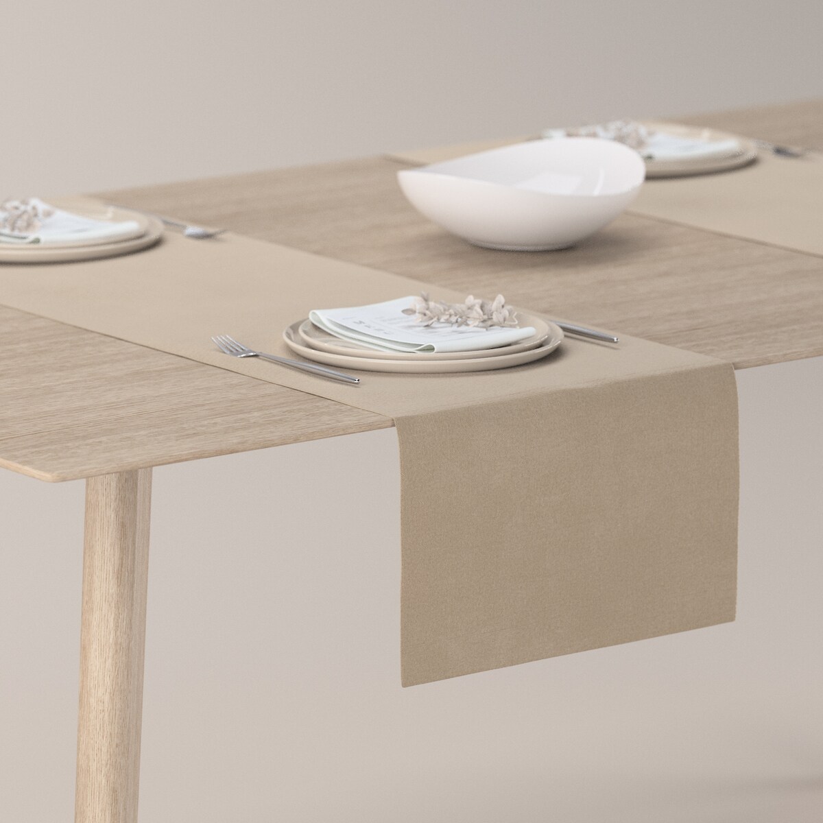 Bieżnik prostokątny 40x130 beżowy