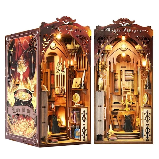 Miniaturowy domek Book Nook - Tajemnicza biblioteka