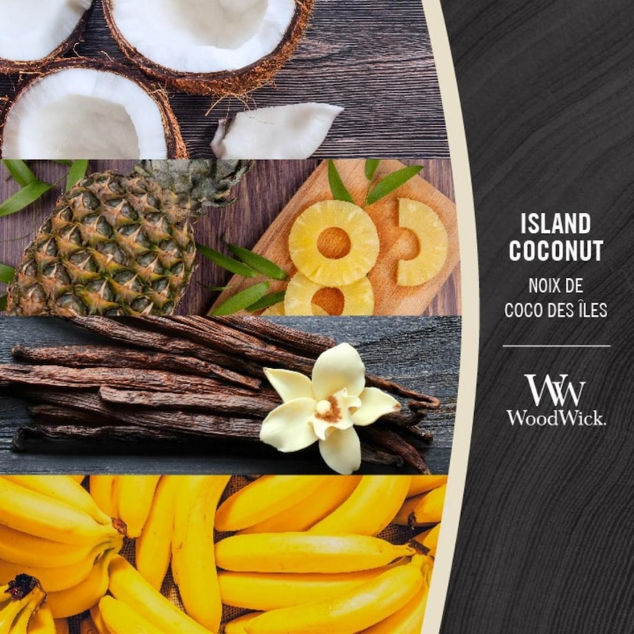 WoodWick świeca duża ISLAND COCONUT