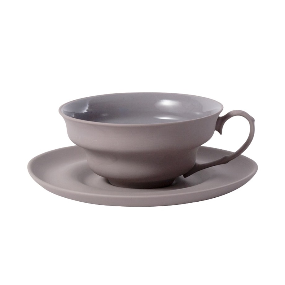 Filiżanka XL 500 ml ze spodkiem migdałowa CD26