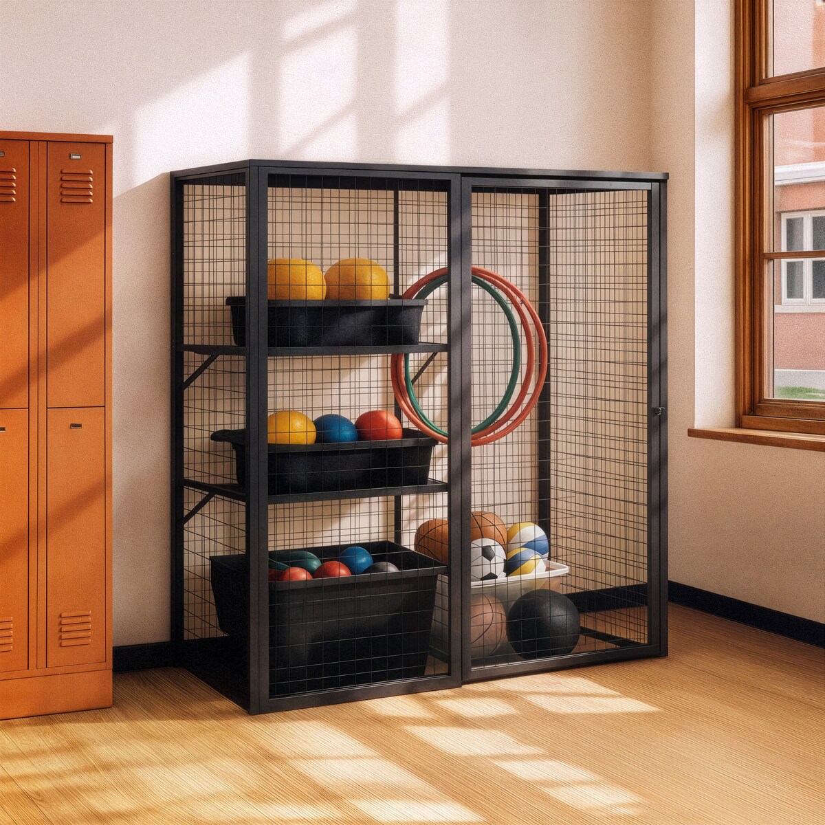 Metalowa klatka do przechowywania 200 x 100 x 200 cm