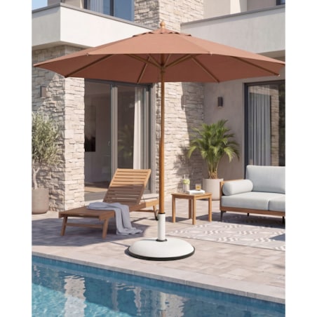 Parasol ogrodowy 270 cm TOSCANA Brązowy