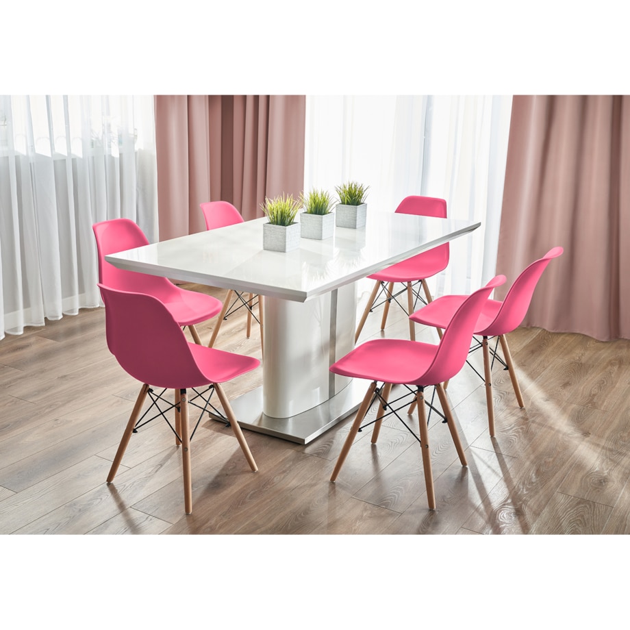 KRZESŁO SKANDYNAWSKIE do KUCHNI salonu JADALNI kuchenne RÓŻOWE