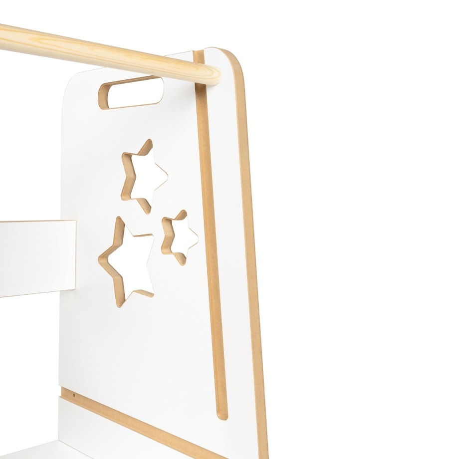 Pomocnik kuchenny solidny dla dzieci biały helper regulowany MDF drewno Verk.design