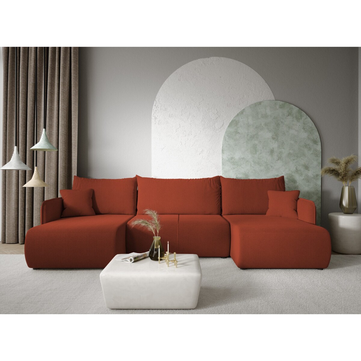 Narożnik FOREST U z funkcją spania Kolor: Curio 55