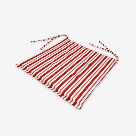 Poduszka świąteczna na krzesło - klasyczne czerwone świąteczne paski