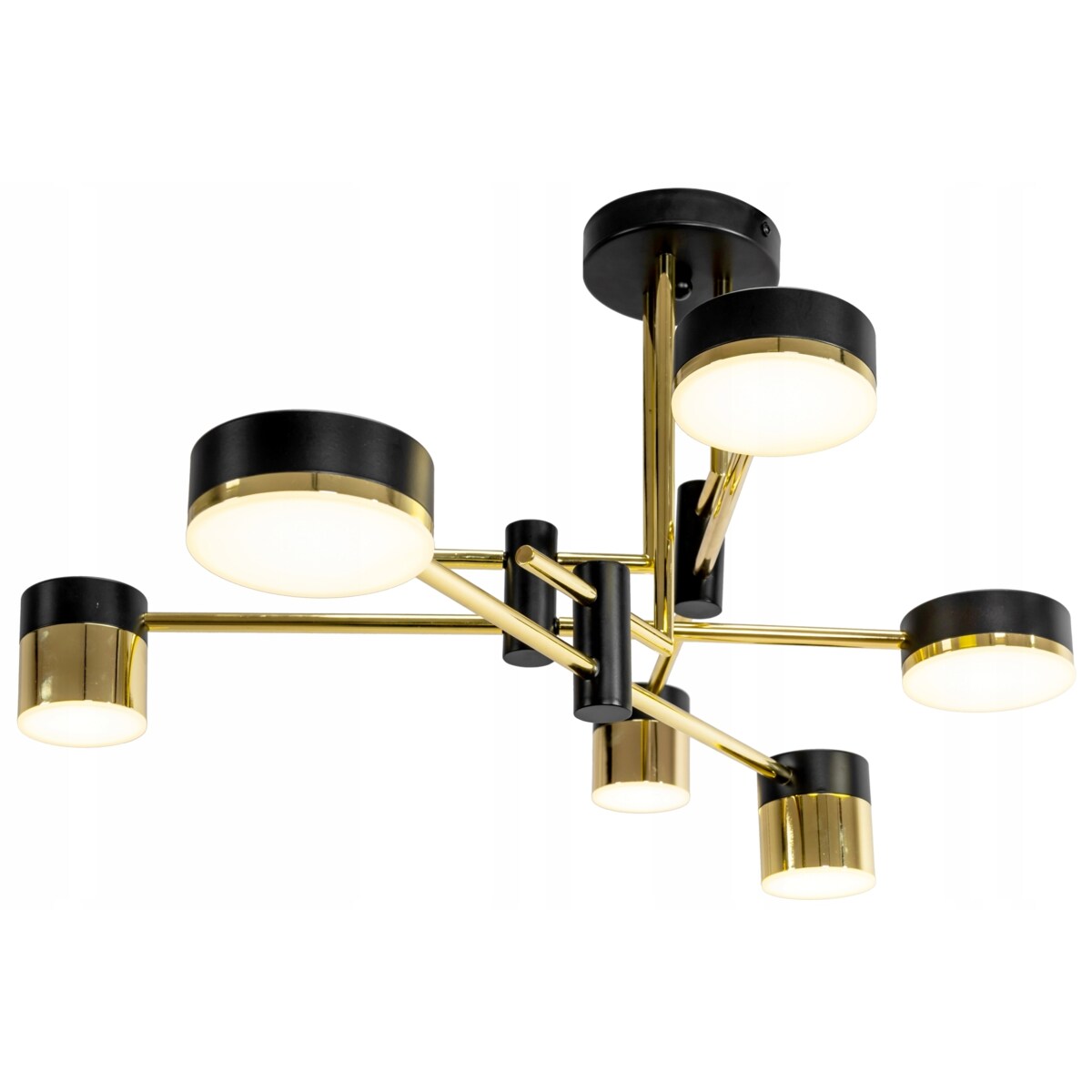 Lampa Sufitowa Wisząca Led Black Gold Czarna Złota