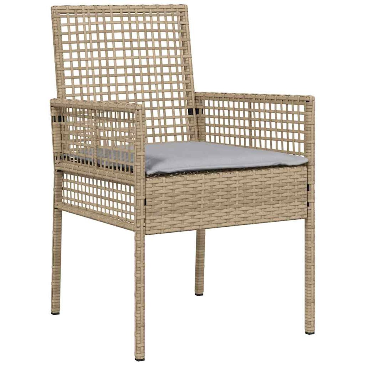 vidaXL Krzesło Ogrodowe 2 pcs Beżowy 53 x 60 x 85cm polirattan