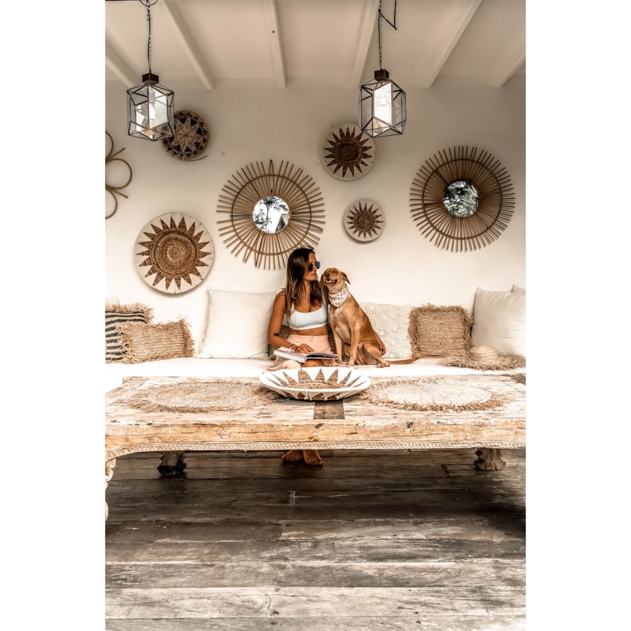 TALERZ Z BANANOWCA BIAŁY L