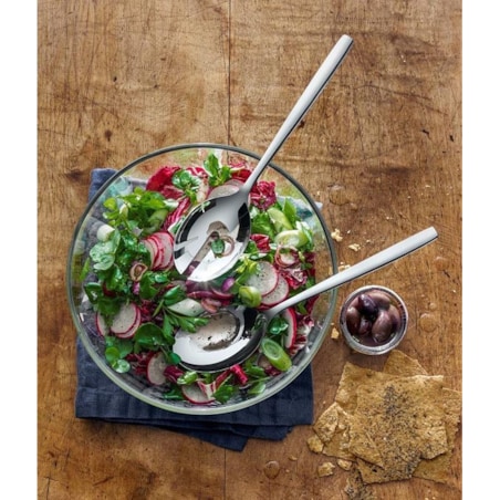 Zestaw do sałatek: szklana miska + sztućce Taverno, 30 cm, WMF