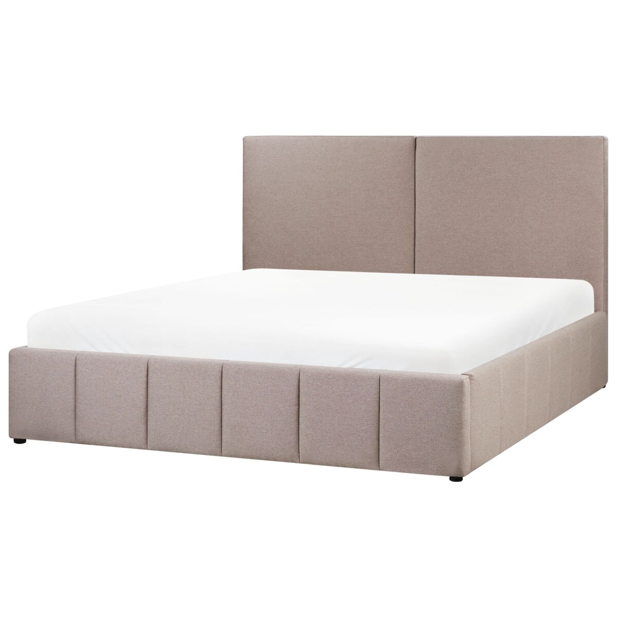 Łóżko z pojemnikiem CASTELNAVET 180 x 200 cm Beżowoszary