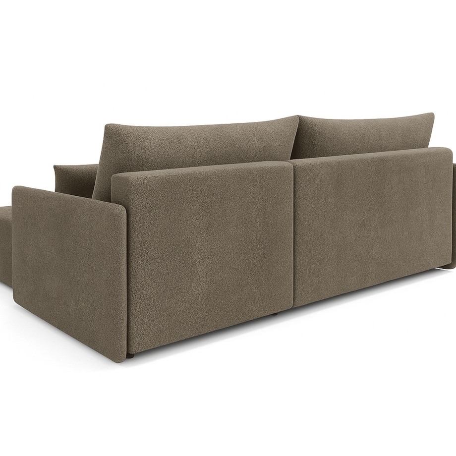 Narożnik z funkcją spania VALIA i pojemnikiem na pościel, kolor taupe