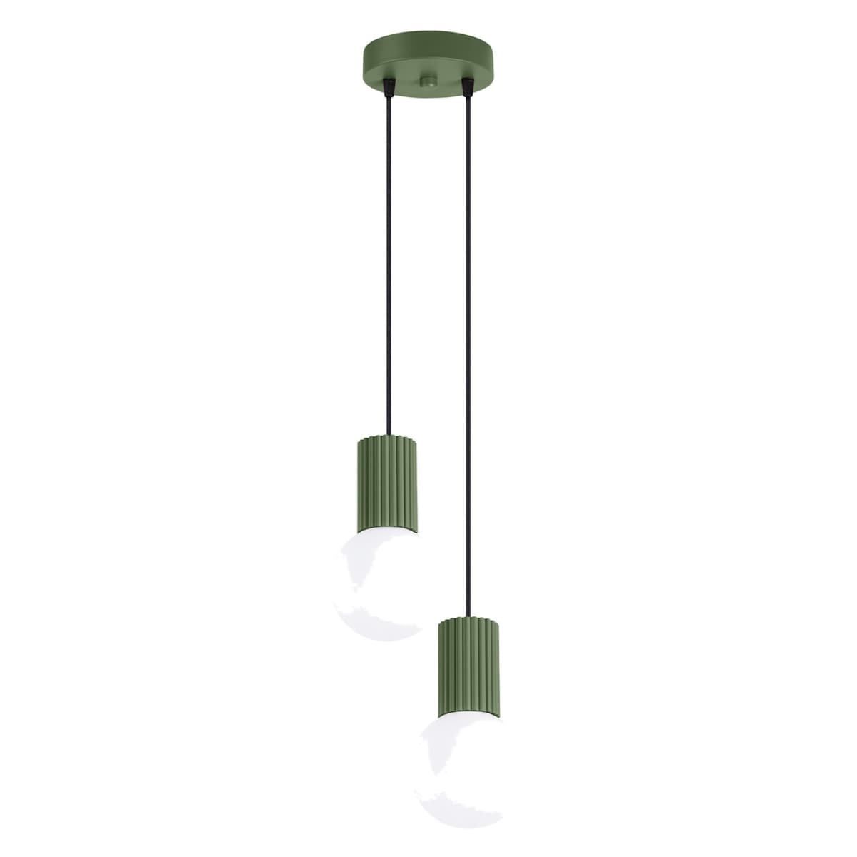Lampa wisząca HALO 2P zielona oliwka