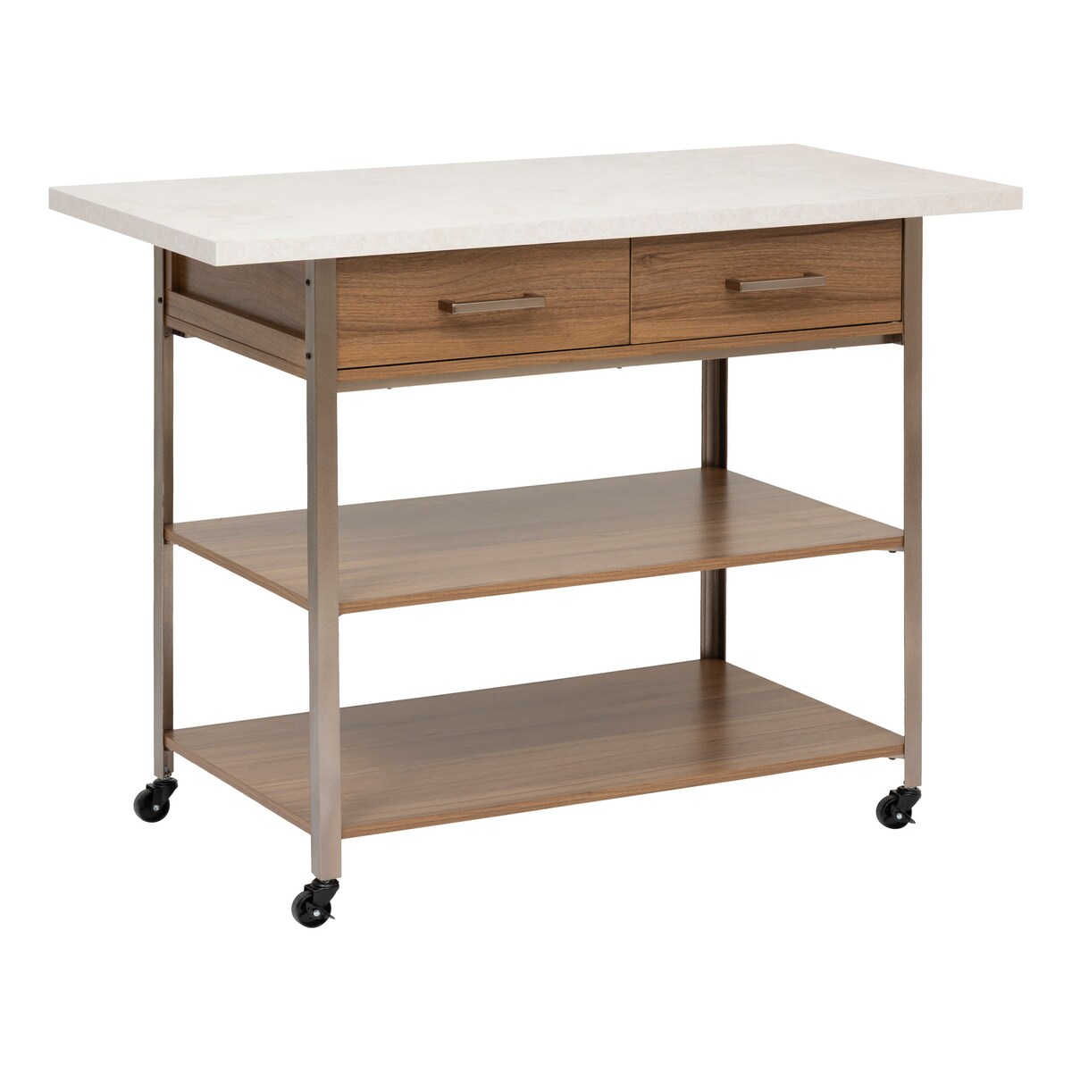 Wyspa kuchenna, mobilna COME, 2 szuflady, 120 cm