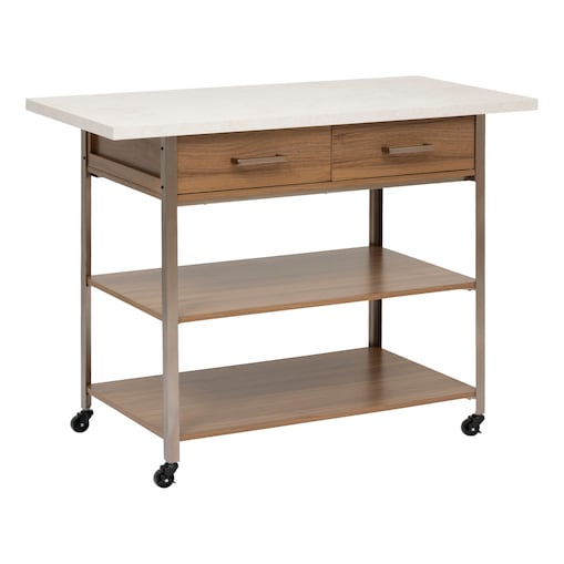 Wyspa kuchenna, mobilna COME, 2 szuflady, 120 cm