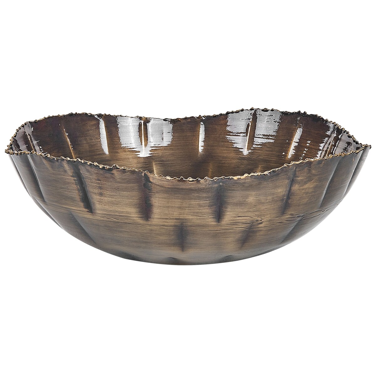 Zestaw 3 mis dekoracyjnych PINANG Metal Mosiężny