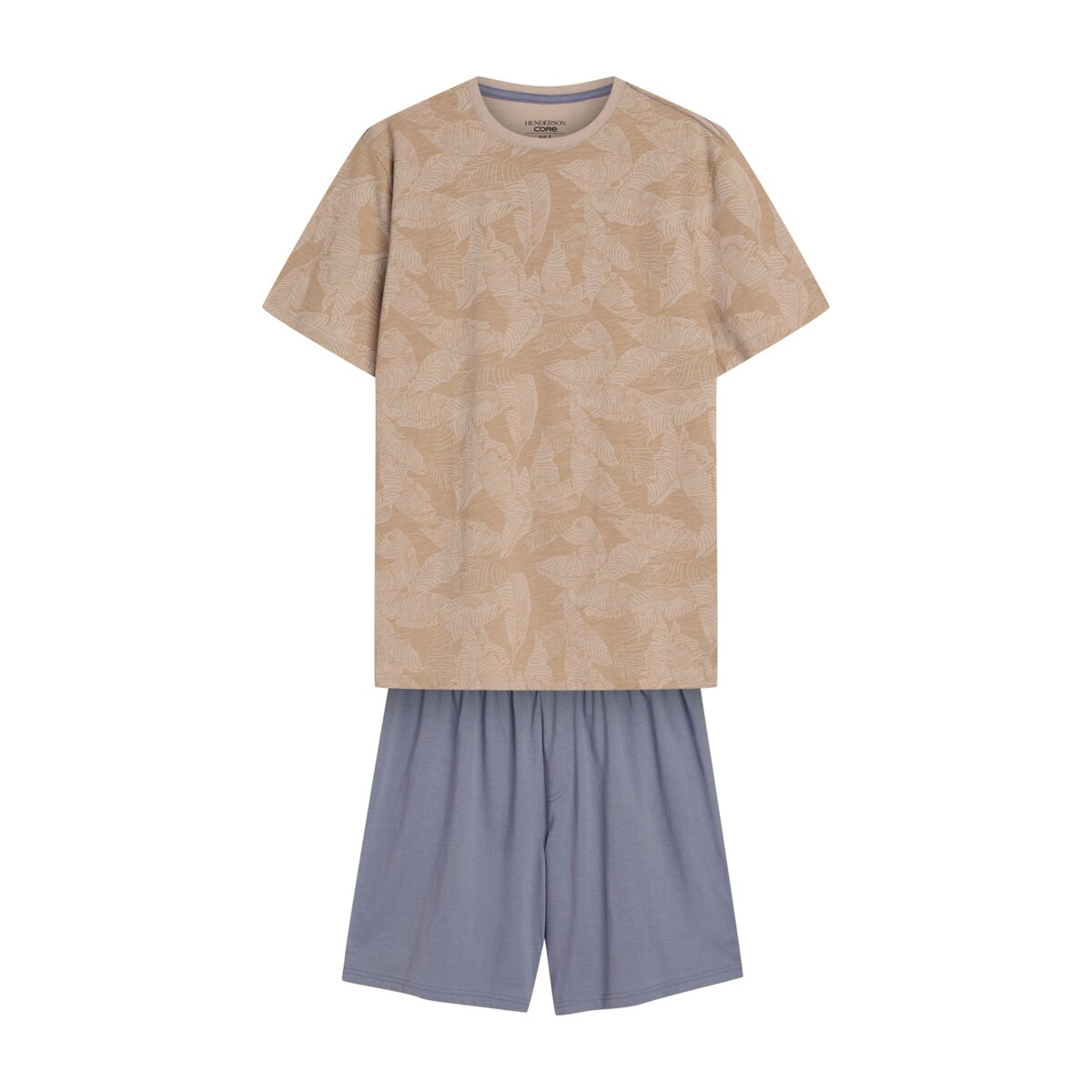 Piżama South 42599 -02X Beżowo-Niebieski, L