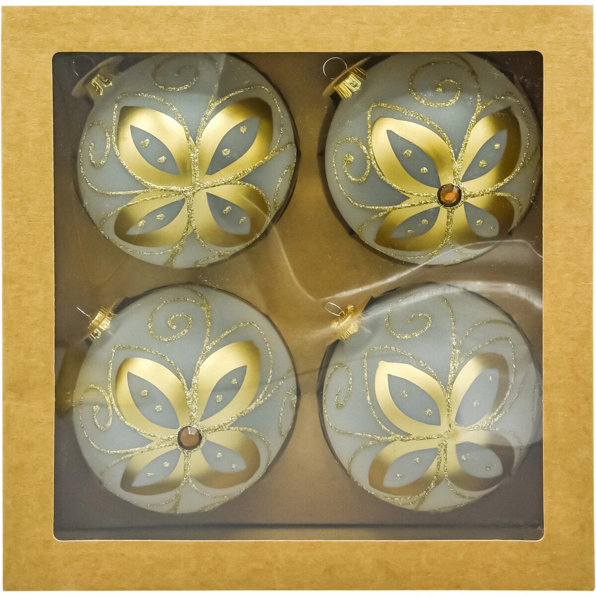 Bombki okrągłe zestaw: Złota rozeta