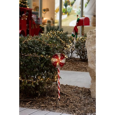 Dekoracja świetlna w kształcie lizaka, zewnętrzna, 20 LED, 70 cm