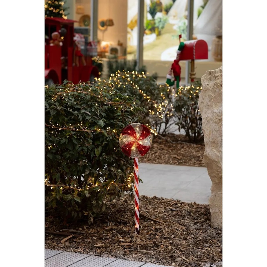 Dekoracja świetlna w kształcie lizaka, zewnętrzna, 20 LED, 70 cm