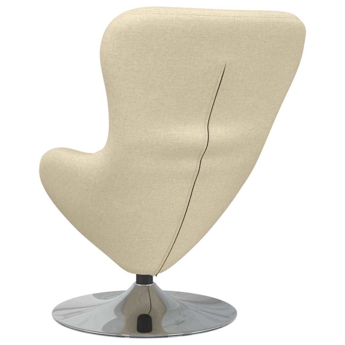 vidaXL Fotel jajo Kremowy 63 x 73 x 90 cm tkanina
