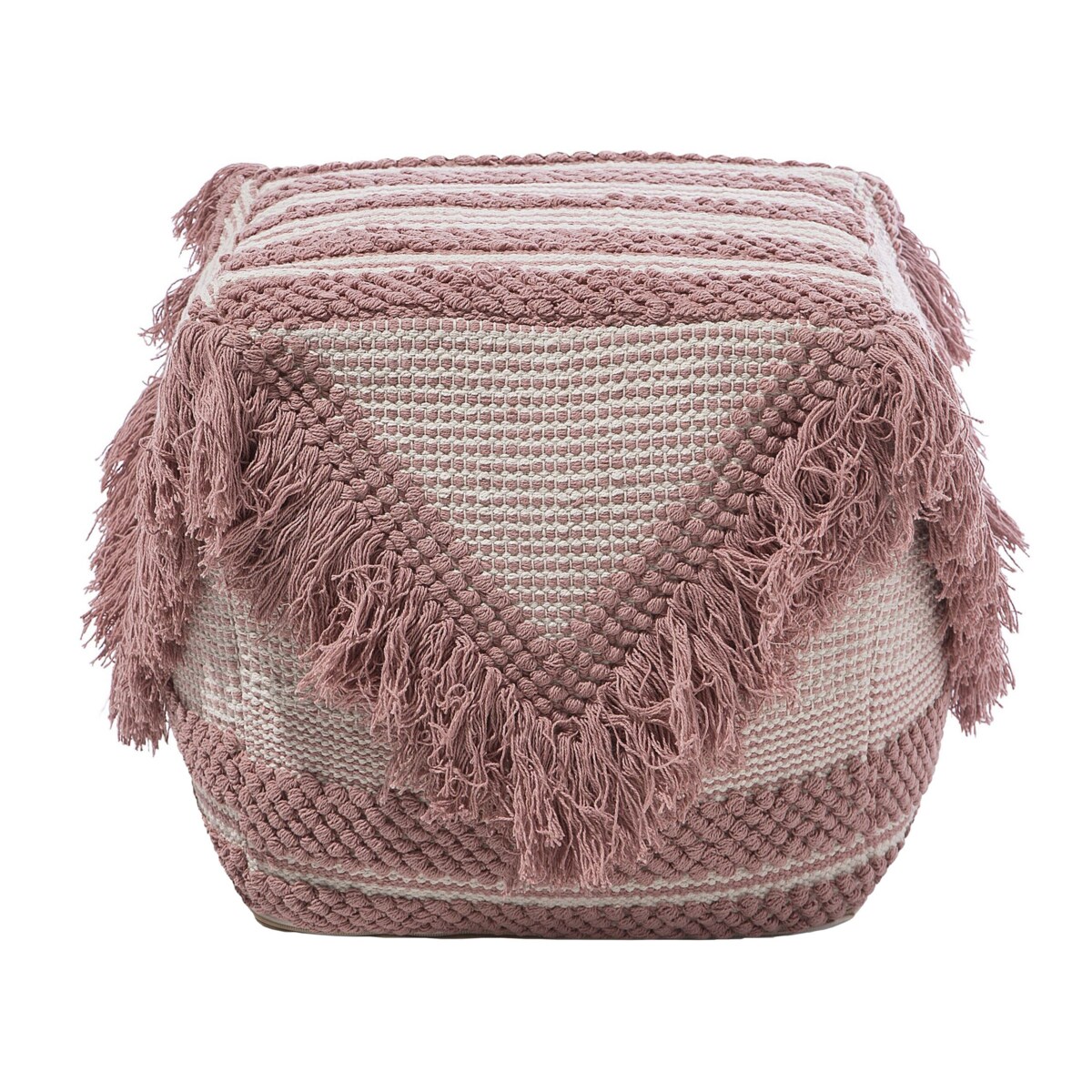 Puf 44 x 40 x 40 cm różowy KOCHI