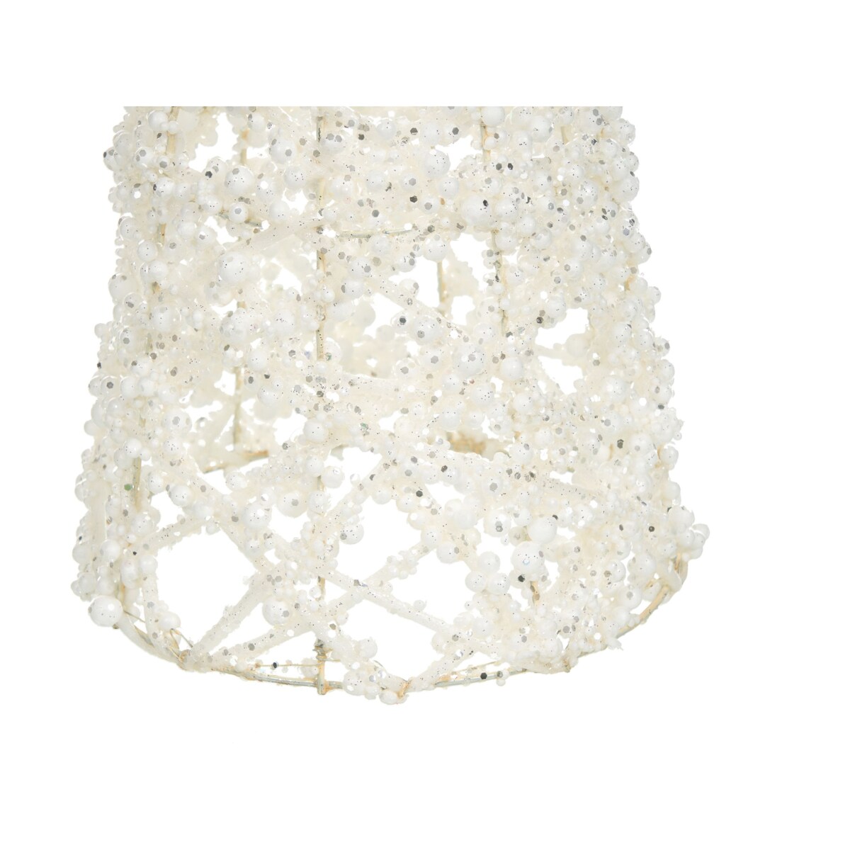 Zestaw 3 figurek dekoracyjnych ROSAN Choinka 40/50/60 cm Biały