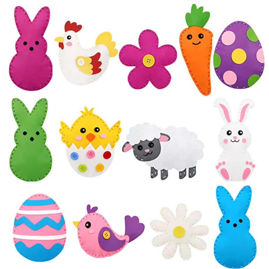 Wielkanoc - filcowy zestaw do szycia DIY - 13 elementów