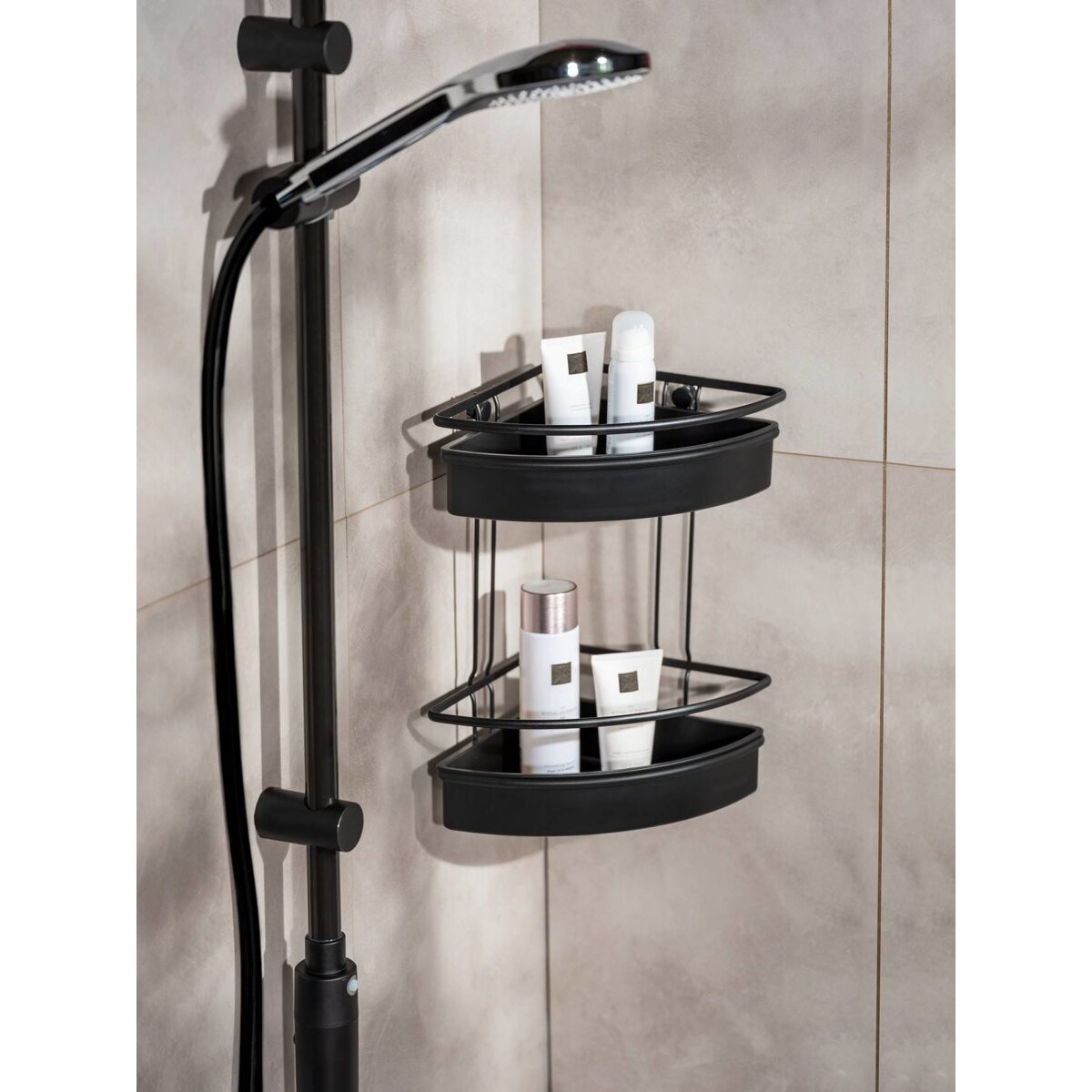 Narożna półka łazienkowa MOLINELLA, 2 poziomy, WENKO