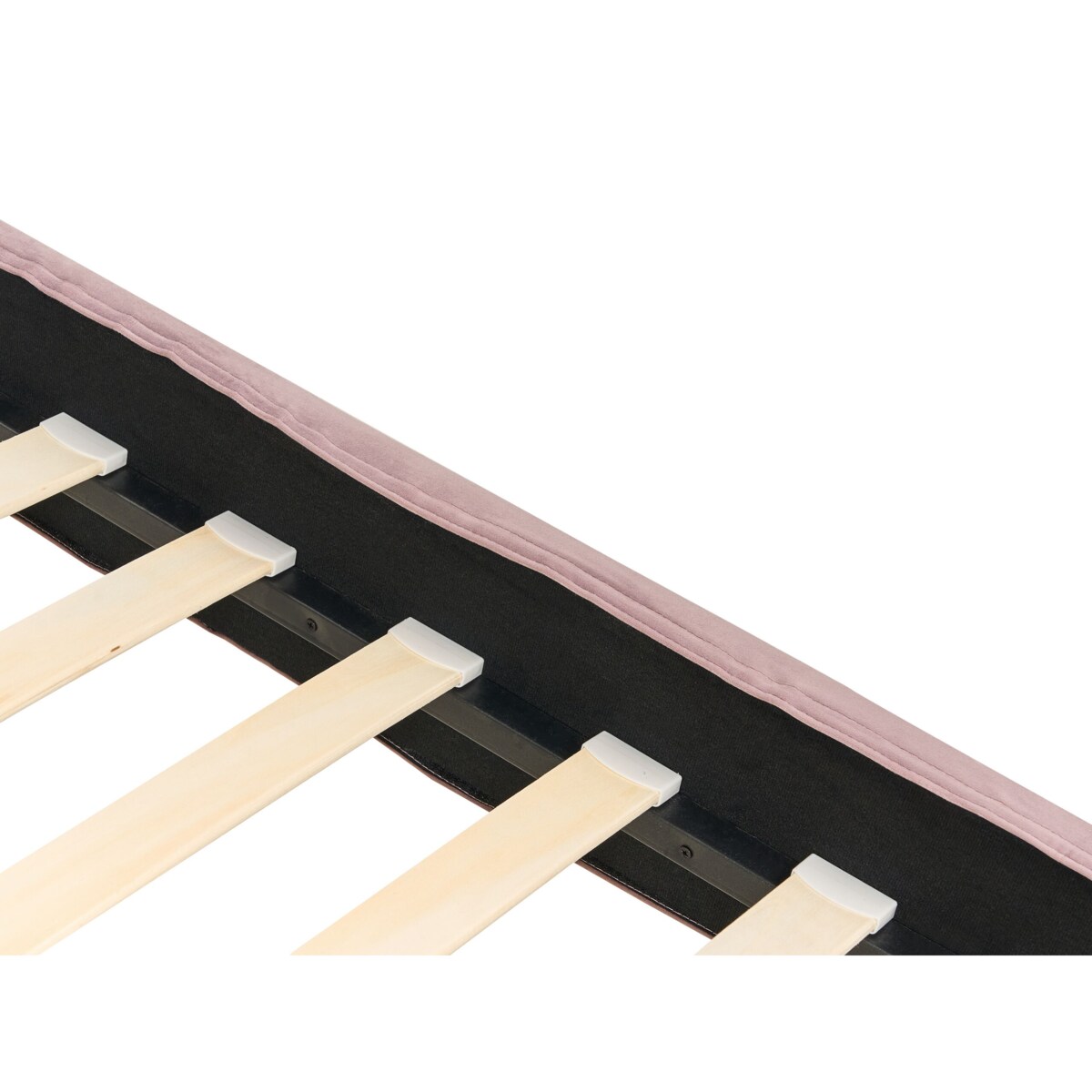 Łóżko welurowe 90 x 200 cm różowe FITOU