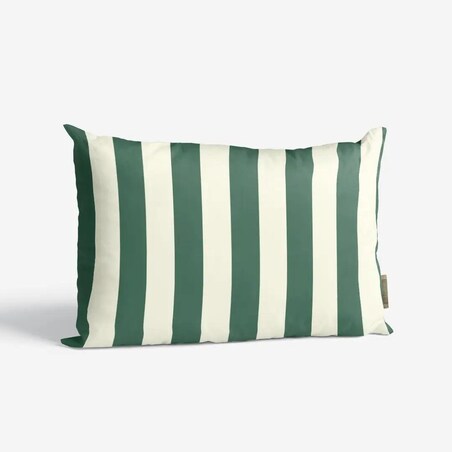 Poduszka świąteczna - klasyczne zielone pasy