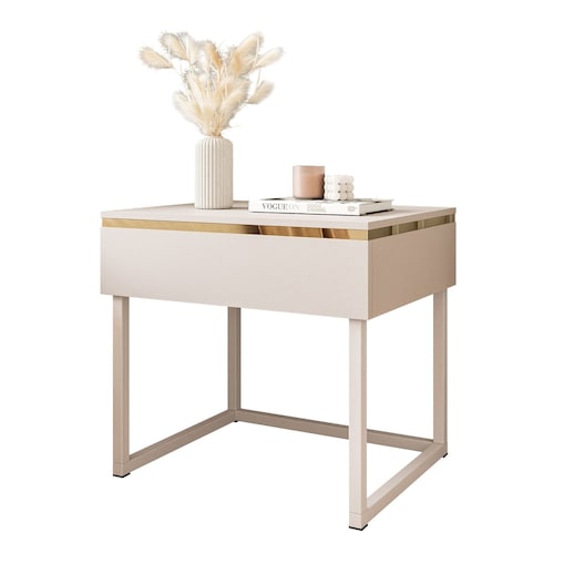 Stolik nocny na stelażu kaszmir AURORA kaszmir mat